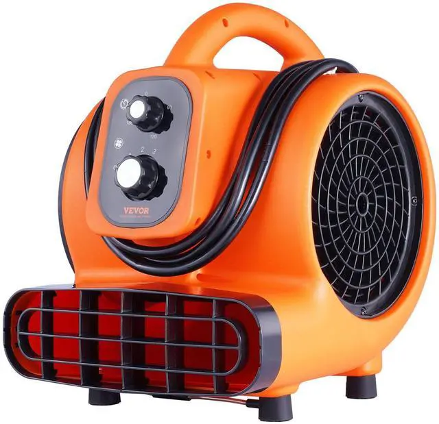 Alt view image 9 of 11 - VEVOR Floor Blower, 1/4 HP, 1000 CFM Air Mover for Drying and Cooling, Portable Carpet Dryer Fan with 4 Blowing Angles and Time Function, for Janitorial, Home, Commercial, Industrail Use, ETL Listed