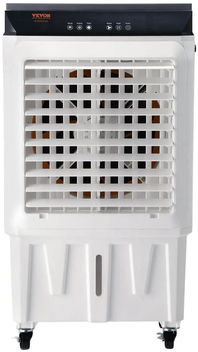 Alt view image 9 of 18 - VEVOR Evaporative Air Cooler, 2100 CFM, 135 Oscillating Swamp Cooler with Adjustable 3 Speeds and 12 H Timer, 7 Gal Portable Air Cooler for 750 Sq.ft, Indoor/Outdoor Use, FCC Listed