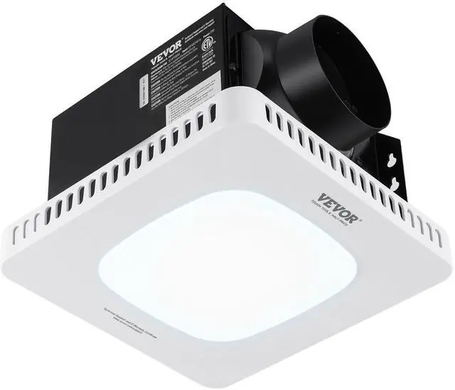 Alt view image 8 of 10 - VEVOR Bathroom Exhaust Fan, 110 CFM High-Efficiency Ventilation, 1.5sones Low Noise Operation All-Copper Motor, Energy-Saving Bathroom Ceiling Fan, Need For Attic Access, For Various Ceilings