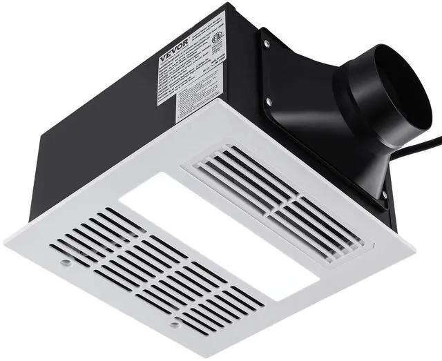 Alt view image 8 of 17 - VEVOR Bathroom Exhaust Fan, 1500W Heating, 110 CFM High-Efficiency Ventilation, 1.5sones Low Noise Operation, Energy-Saving Bathroom Ceiling Fan, Need For Attic Access, For Various Ceilings