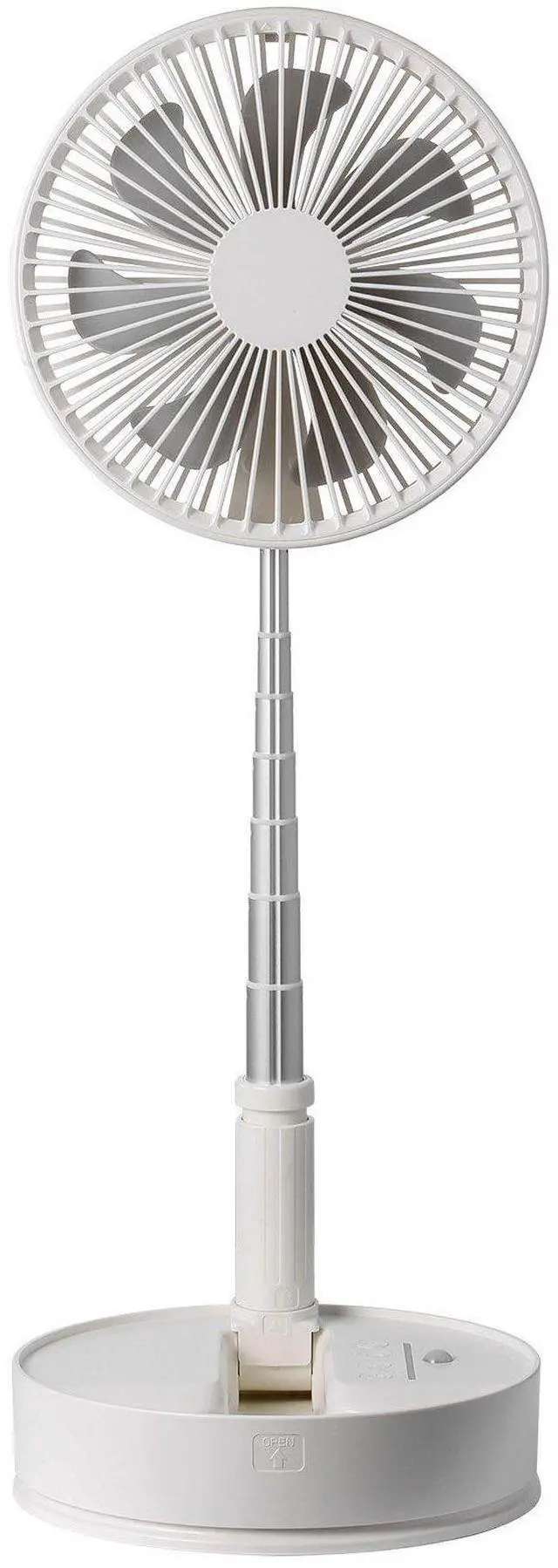 Alt view image 8 of 10 - VEVOR 8 Inch Foldable Oscillating Standing Fan with Remote Control, 4 Speed Adjustable Portable Desk Quiet Fan, 7200mah Rechargeable USB Small Fan, Folded Rotating Floor Fan for Bedroom Office Travel