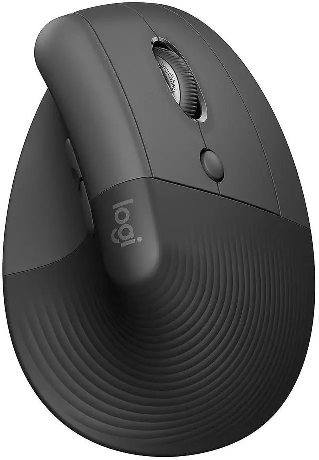 Alt view image 10 of 11 - Logitech Lift Vertical Ergonomic Mouse, Wireless, Bluetooth or Logi Bolt USB receiver, Quiet clicks, 4 buttons, compatible with Windows/macOS/iPadOS, Laptop, PC - Graphite