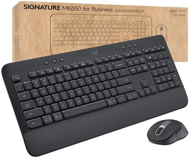 Alt view image 14 of 15 - Logitech Signature MK650 Combo for Business Wireless Mouse and Keyboard Graphite (920-010909)