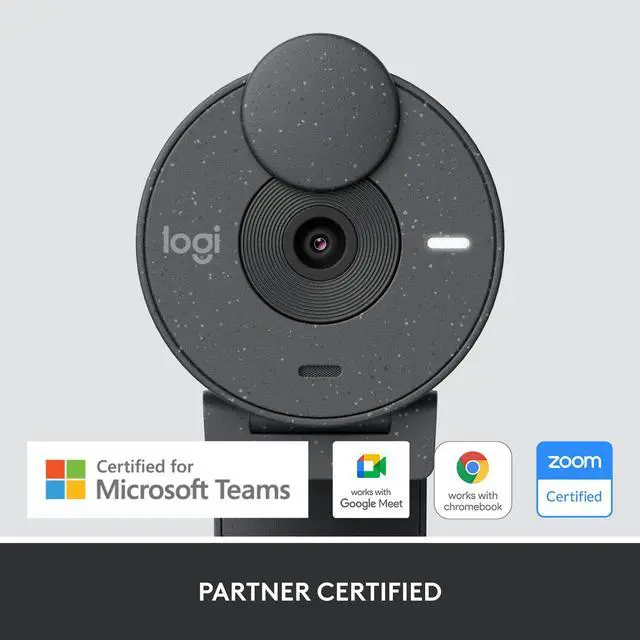 Alt view image 10 of 10 - Logitech Brio 305 Full HD 1080P Webcam with Privacy Shutter, Mono Noise Reduction Mics, USB-C, Auto Light Correction, Works with Zoom, Microsoft Teams, Google Meet
