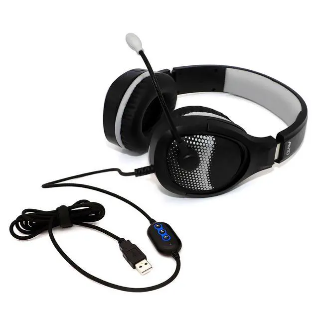 Alt view image 13 of 13 - AVID AE-79 Over-Ear passive Noise Reduction USB Headset - 2AE79KUSB (Black)