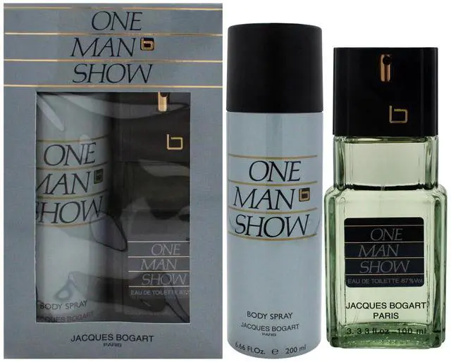 Main image of One Man Show by Jacques Bogart for Men - 2 Pc Gift Set 3.3oz EDT Spray, 6.6oz Body Spray