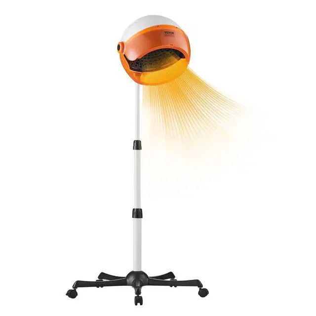 Alt view image 8 of 8 - VEVOR Professional Hooded Dryer, 1875W High-Power Bonnet Hair Dryer, Sit Under Hair Dryer with Timer, 3 Temp Settings & Wind Speed, Floor Standing Rolling Base with Wheels for Beauty Salon Home Spa