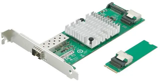 Alt view image 5 of 5 - M.2 M-Key Single SFP+ Port 10G Ethernet LAN Adapter with 50cm Cable, with Intel 82599EN Controller