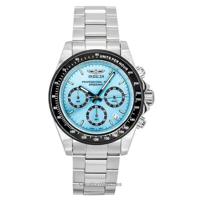 Alt view image 5 of 5 - Invicta Speedway Chronograph Stainless Steel Turquoise Dial Quartz Diver's 15589 200M Men's Watch