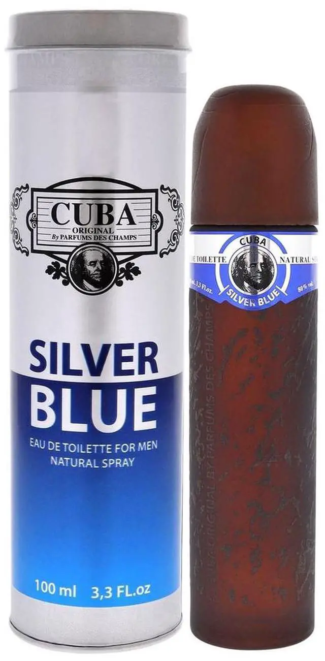 Main image of Cuba Silver Blue By Cuba For Men - 3.3 Oz Eau De Toilette Spray