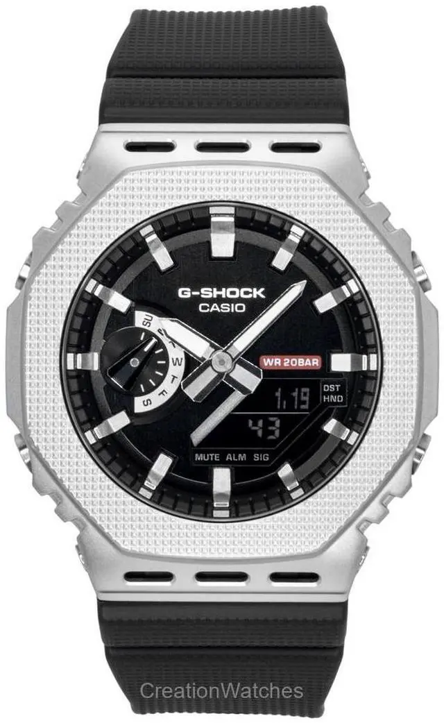 Alt view image 6 of 6 - Casio G-Shock G-Steel Analog Digital Bio-Based Resin Strap Black Dial Quartz GM-2100M-1A 200M Men's Watch