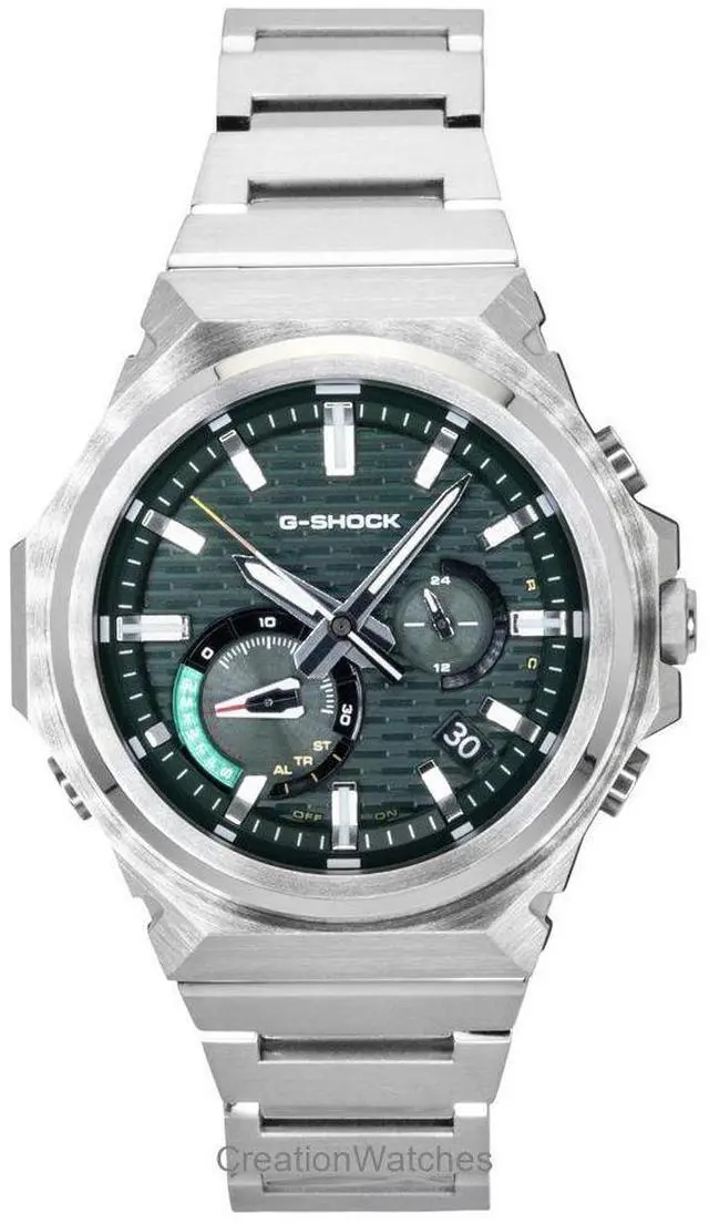 Alt view image 6 of 6 - Casio G-Shock G-Steel Analog Smartphone Link Stainless Steel Green Dial Solar GST-B1000D-3A 200M Men's Watch
