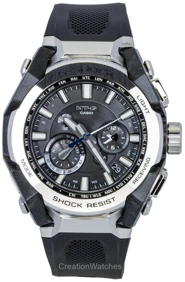Alt view image 6 of 6 - Casio G-Shock MT-G Resin Strap Smartphone Link Analog Black Dial Solar MTG-B4000-1A 200M Men's Watch