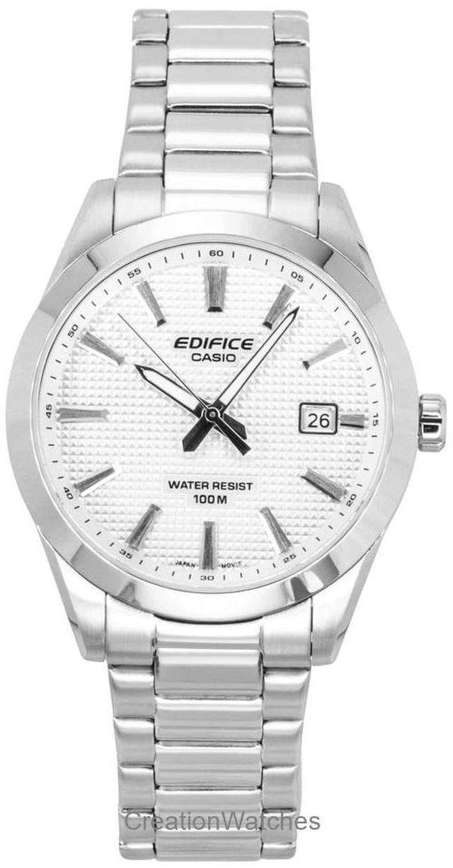 Alt view image 5 of 5 - Casio Edifice Analog Stainless Steel White Dial Quartz EFV-160D-7A 100M Men's Watch