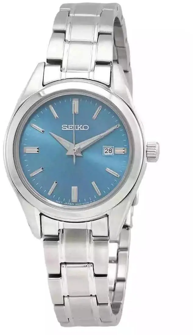 Alt view image 4 of 4 - Seiko Classic Stainless Steel Blue Dial Quartz SUR531P1 100M Women's Watch