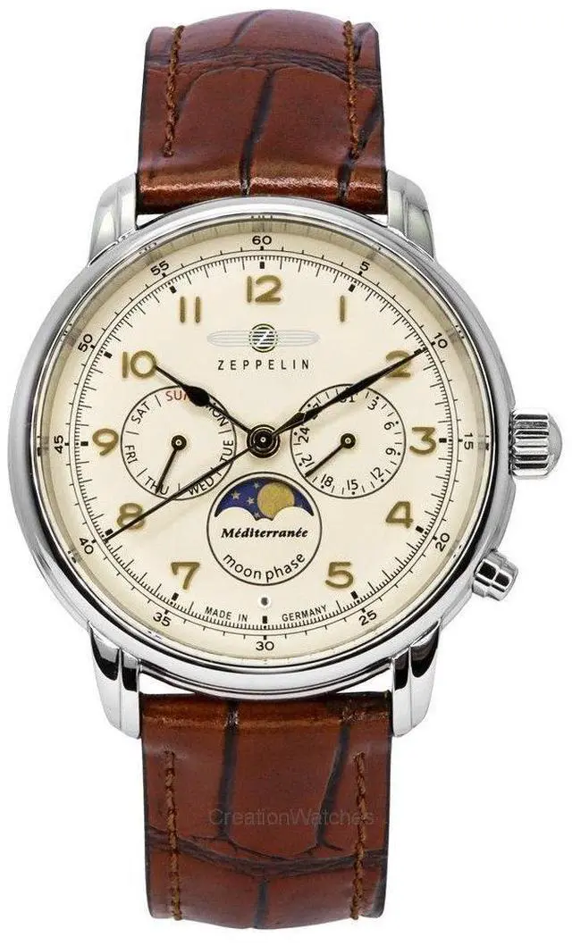Alt view image 4 of 4 - Zeppelin Mediterranean Beige Dial Quartz Dress Men's Watch 96365