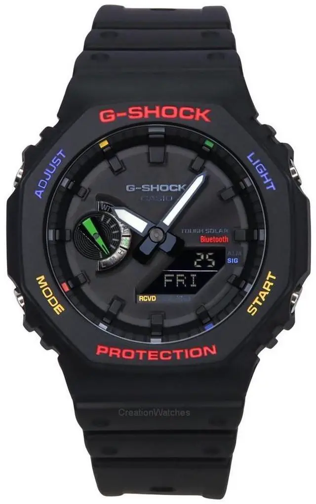 Alt view image 6 of 6 - Casio G-Shock Black Dial Solar Sports 200M Men's Watch GA-B2100FC-1A