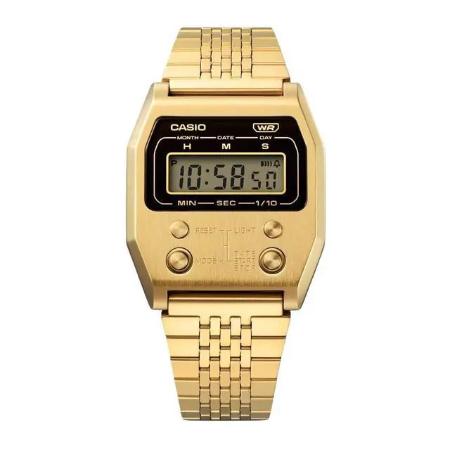 Alt view image 5 of 5 - Casio Vintage Digital Stainless Steel Casual Quartz Unisex Watch A1100G-5