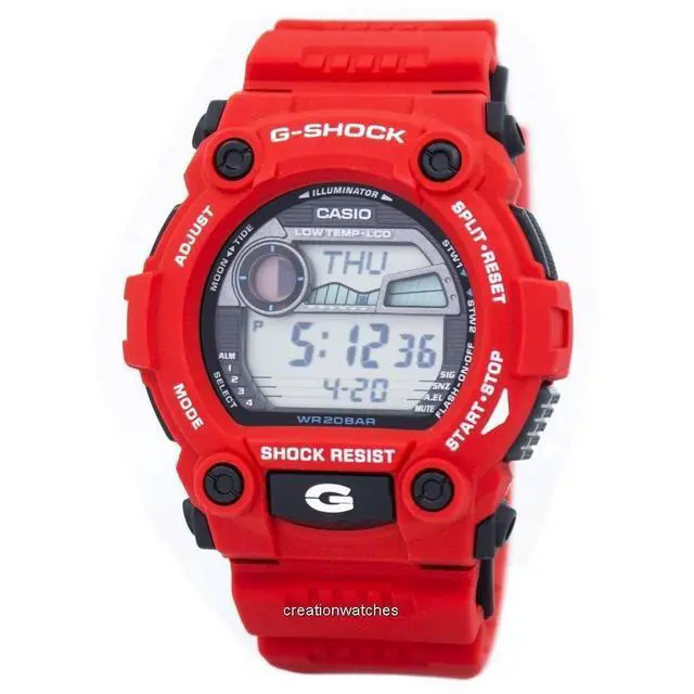 Alt view image 5 of 5 - Casio G-SHOCK G-Rescue Moon Tide Alarm Timer World Time G-7900A-4C Mens Watch