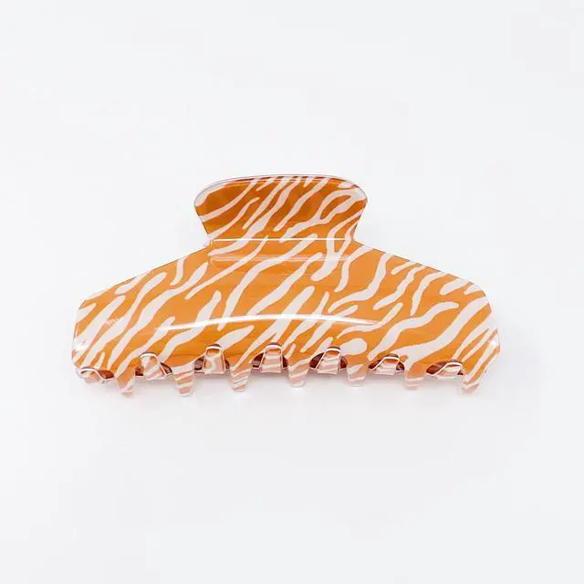 Main image of Muted Zebra Print Hair Claw