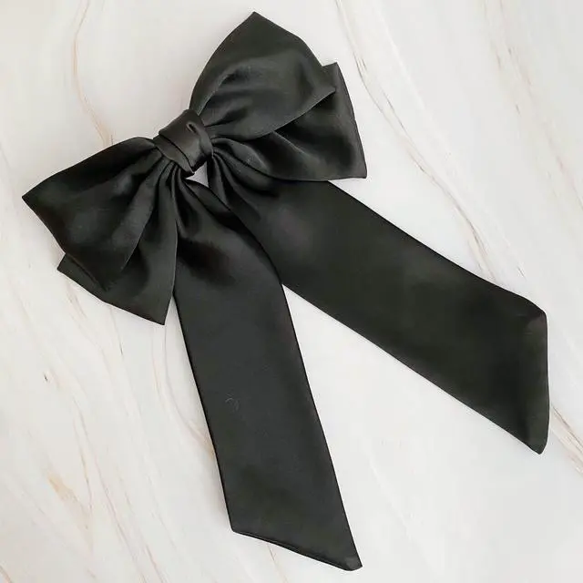 Main image of Doubled Satin Bow Hair Clip