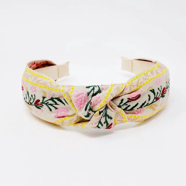Main image of French Floral Embroidered Headband