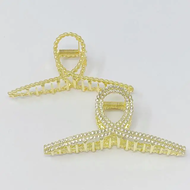 Main image of Golden Gem Hair Claw Set