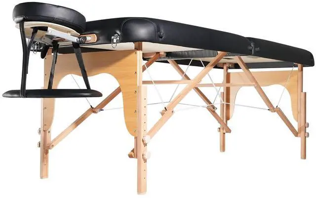 Alt view image 8 of 8 - Professional Wide Massage Table 30" W, Heavy Duty Folding Massage Table, 8-Level Height Adjustable Facial Salon Tattoo Bed, Portable Spa Table with Headrest, Hand Pallet & Carrying Bag, 750LBS