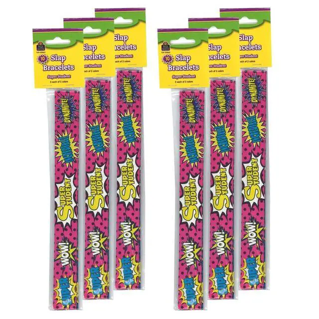 Alt view image 4 of 4 - TEACHER CREATED RESOURCES (6 PK) SLAP BRACELETS SUPERHERO