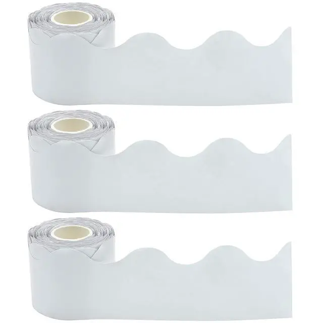 Alt view image 4 of 4 - Teacher Created Resources Scalloped Rolled Border Trim 2.1875" x 50' White Solid 3/Pack (TCR8942-3)