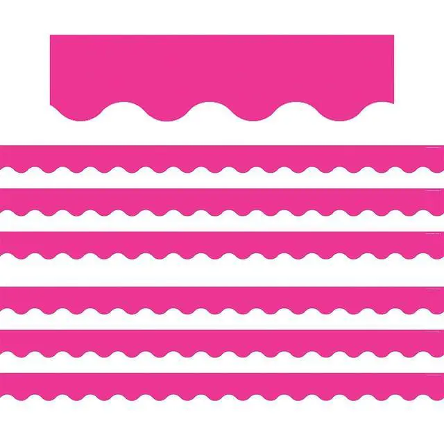 Alt view image 3 of 3 - Teacher Created Resources Hot Pink Scalloped Border Trim 35 Feet Per Pack 6 Packs (TCR5582-6)