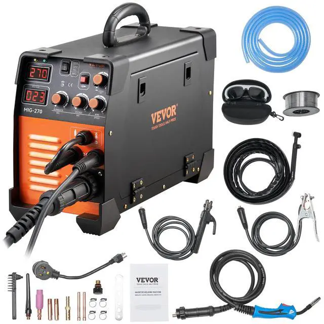 Alt view image 8 of 8 - MIG Welder, 3 in 1 Welder Welding Machine, 270 Amp MIG Lift TIG Arc Welder 110V 220V Lift TIG Welder Lift ARC Welder Digital Display Combo Welding Machine MMA Stick IGBT DC Inverter Welder