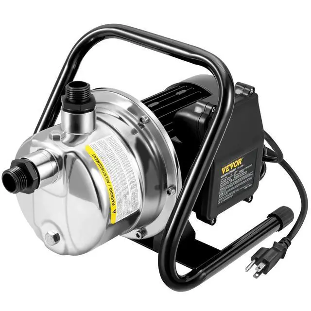 Alt view image 15 of 15 - Shallow Well Pump, 1.5 HP 115V, 1200 GPH 164 ft Height, 87 psi Max Pressure, Portable Stainless Steel Sprinkler Booster Jet Pumps for Garden Lawn Irrigation system, Lake Fountain, Water Transfer