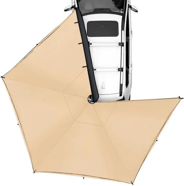 Alt view image 15 of 15 - Vehicle Awning 270 Degree, 8.2' Height Retractable Car Side Awning, PU3000mm UV50+ Car Awning with Waterproof Storage Bag, Suitable for Truck, SUV, Van, Campers
