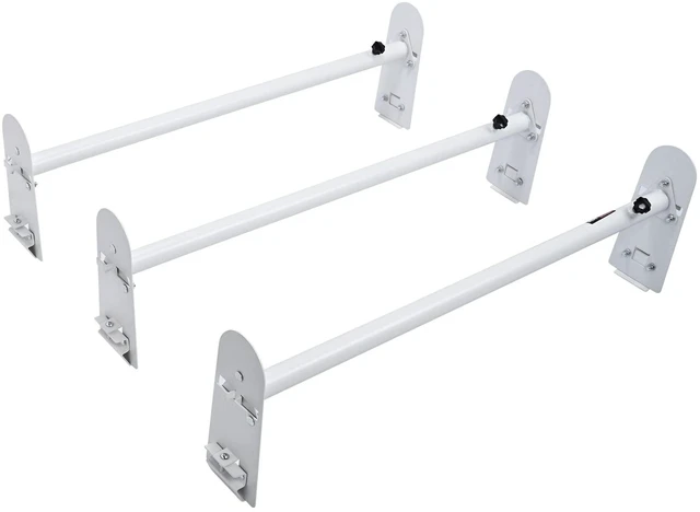 Alt view image 15 of 15 - VEVOR Van Roof Ladder Rack, 3 Bars Alloy Steel Roof Racks, 750 LBS Capacity Rain-Gutter Roof Rack, Adjustable Length 40.2" to 74.8", Van Ladder Rack Compatible with Chevrolet Express, GMC Savana, etc