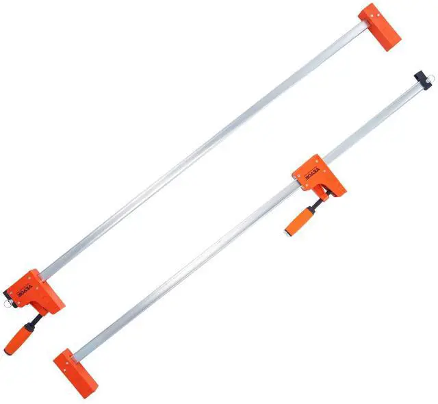 Alt view image 8 of 8 - Bar Clamps for Woodworking, 2-Pack 50" Parallel Clamp Set, F Clamp with 1100 lbs Load Limit, Even Pressure, High-strength Plastic and Carbon Steel, Wood clamps for Woodworking Metal Working