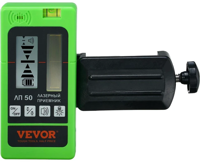 Alt view image 8 of 8 - Laser Receiver, 197 ft Working Range, Green Laser and Red Beam Detector for Pulsing Line Lasers, Customizable Speaker & Dual LCD Display & Built-In Bubble Level with Clamp for Laser Level Ebay