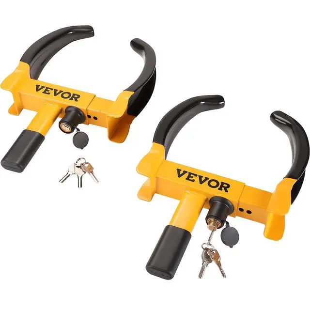 Alt view image 15 of 15 - VEVOR Wheel Lock, 2 Packs Universal Wheel Clamp Lock, Adjustable Anti Theft Trailer Lock Wheel Clamp, Heavy-duty Steel Tire Lock for ATV SUV Car Golf Cart Boats Motorcycles, with 6 Keys