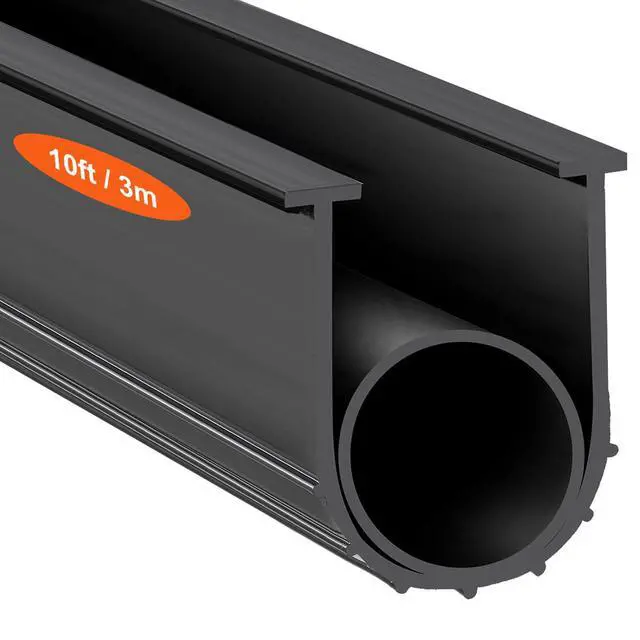 Alt view image 8 of 8 - Garage Door Seals Bottom Rubber, U Shape +O Ring Garage Door Weather Stripping, Universal Weatherproof Threshold Buffering Sealing Rubber , 5/16 inch T-ends and 3 3/4 inch Width (10 Ft, Black)