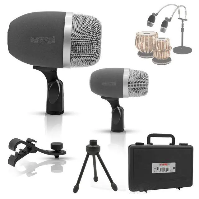 Alt view image 8 of 8 - 5 Core Tabla Mic Indian Instrument Microphone Set for Bayan & Dayan Dholak Uni-Directional Mridangam Mic for Recording Live Stage Temple & Classroom - TABLA MIC 2XP