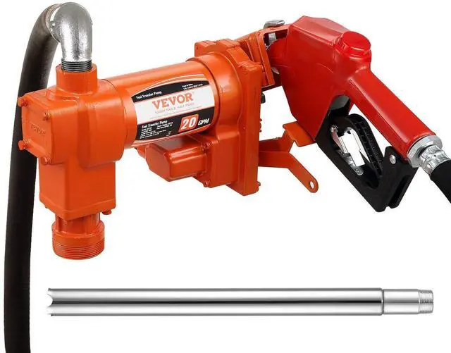 Alt view image 11 of 11 - Fuel Transfer Pump, 12V DC 20 GPM 1/4 HP, Gasoline Extractor Pump with Automatic Nozzle, Discharge Hose & Suction Pipe for Gasoline, Diesel, Kerosene, Ethanol & Methanol Blends, and Biodiesel