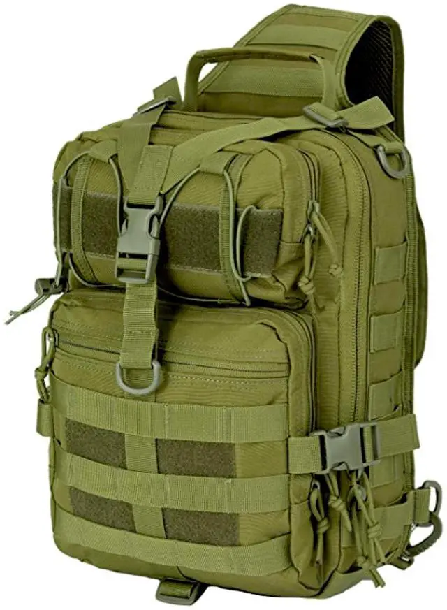 Alt view image 7 of 7 - JupiterGear Sling Backpack 15L Shoulder Bag Molle Outdoor Daypack Backpack with Adjustable Strap