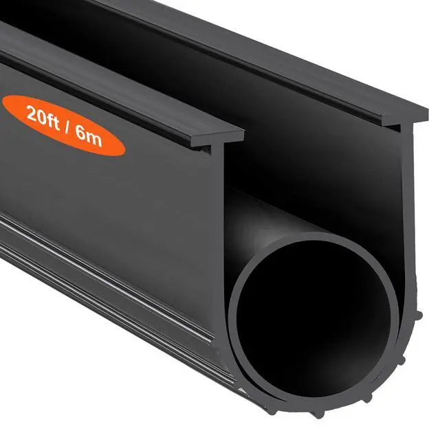 Alt view image 8 of 8 - Garage Door Seals Bottom Rubber, U Shape +O Ring Garage Door Weather Stripping, Universal Weatherproof Threshold Buffering Sealing Rubber , 5/16 inch T-ends and 3 3/4 inch Width (20 Ft, Black)