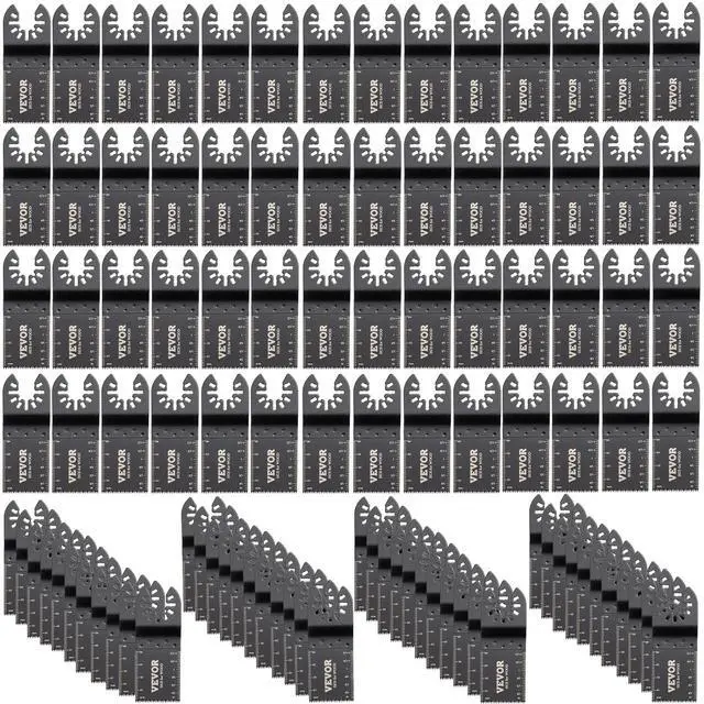 Alt view image 16 of 16 - VEVOR 100PCS Oscillating Saw Blades, Quick Release Multitool Blades Kit, HCS Tool Blades for Wood Plastic Metal Nails Bolts, Compatible with Dewalt Dremel Fein Worx Bosch Makita Milwaukee