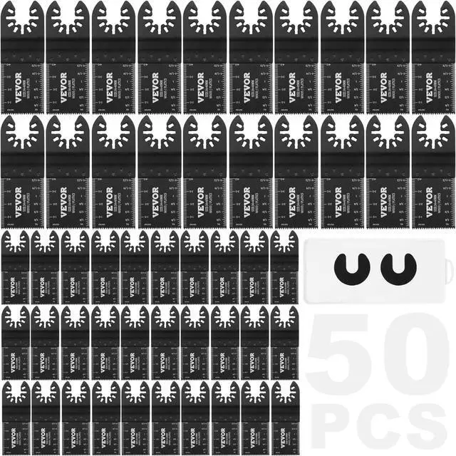 Alt view image 15 of 15 - VEVOR 50PCS Oscillating Saw Blades, Universal Quick Release Oscillating Saw Blades, Multitool Tool Blades for Wood Plastic Aluminum, Fit Dewalt Bosch Milwaukee Hitachi Chicago Craftsman
