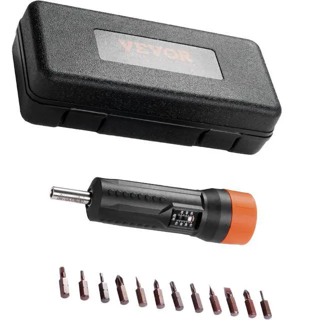 Alt view image 8 of 8 - 1/4" Drive Torque Screwdriver Wrench Set | 10-70 in-lbs Torque Adjustment Range | 1 in-lb Increment Torque Screwdriver | Driver Bits Set with View Window, 12 Bits & Case, Magnetic Function