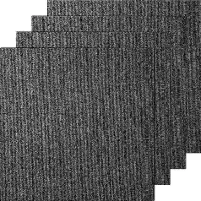 Alt view image 15 of 15 - Carpet Tiles Reusable, 20"x 20" Carpet Squares With Padding Attached, Soft Padded Carpet Tiles, Easy Install DIY for Bedroom Living Room Indoor Outdoor (20 Tiles, Dark Gray)
