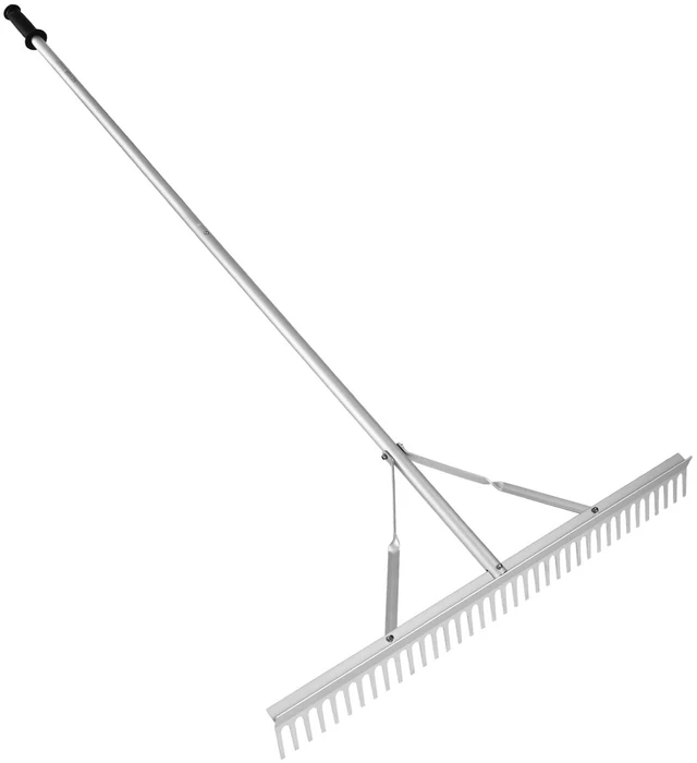 Alt view image 15 of 15 - Landscape Rake, 36" Head Aluminum Landscape Rake, Lake Weed Rake with 75" Long Handle, for Loosening Soil, Lawn Care, Weeding Lake, Garden, Pond