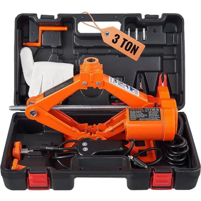 Alt view image 9 of 9 - VEVOR Electric Car Jack Floor Jack 3 Ton Electric Scissor Jack Car Repair Tool