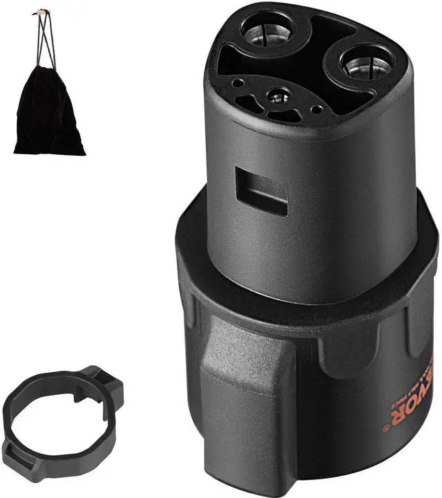 Alt view image 8 of 8 - VEVOR J1772 to Tesla Charger Adapter, 80 Amp 240V AC, SAE J1772 EV Charging Adapter to Tesla Plug, with Storage Bag Anti-Drop Lock IP65 Tested to UL Standards Material, Compatible with Tesla Model 3,